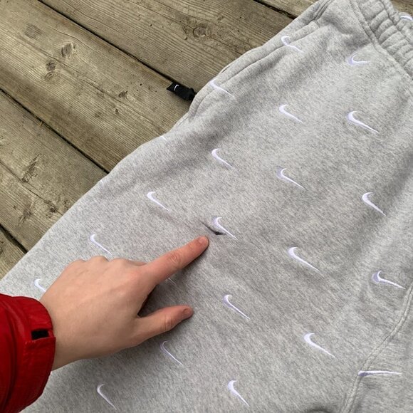 Nike Lab Swoosh Logo Sweat Pants XXL Gray - Picture 7 of 12